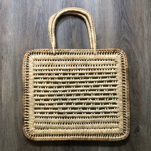Vintage Handmade Woven Handbag - Picture 8 of 11